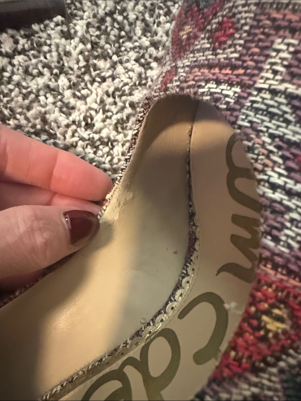 Sam Edelman Multicolor Patterned Pointed-Toe Heels 7.5 - Picture 4 of 5